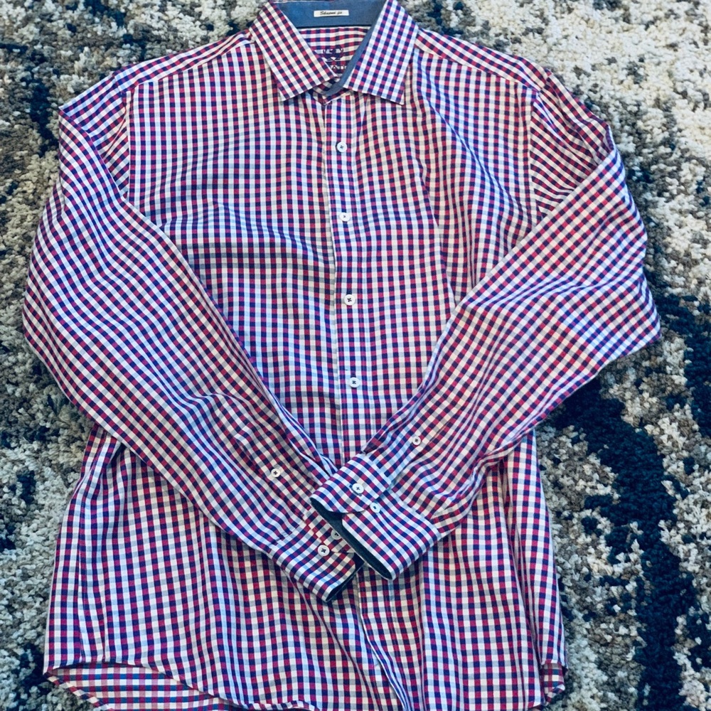 Plaid colorful dress shirt